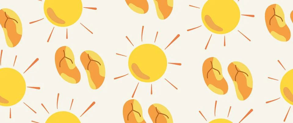 Vector flat illustration. Summer vacation concept. Used as background mockup Stock Illustration