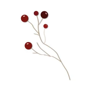 Vector flat illustration. Viburnum branch icon on a white background. Perfect 스톡 일러스트