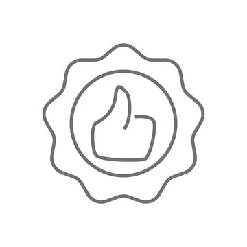Vector flat illustration. Victory icon. Award, badge, winner's medal, victory Stock Illustration