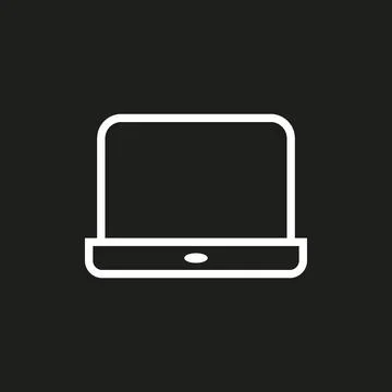 Vector flat illustration. White TV icon on a black background. The concept of Stock Illustration