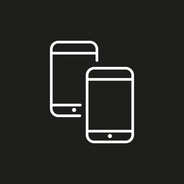 Vector flat illustration. White TV icon on a black background. The concept of Stock Illustration