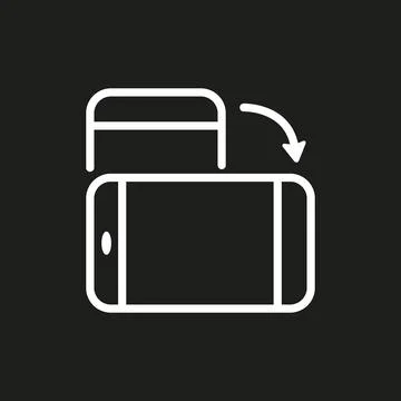 Vector flat illustration. White TV icon on a black background. The concept .. Stock Illustration