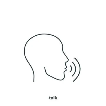Vector flat image, human head icon Stock Illustration