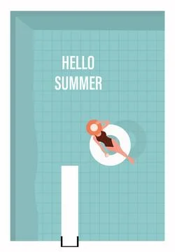 Vector flat image. Panorama of the sea and the beach. The picture shows the.. Stock Illustration