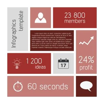 Vector flat infographics template Stock Illustration