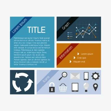 Vector flat infographics template Stock Illustration