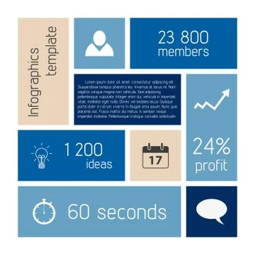 Vector flat infographics template Illustrazione stock