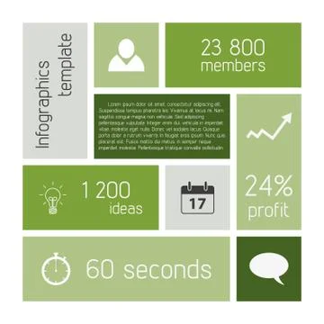 Vector flat infographics template Stock Illustration