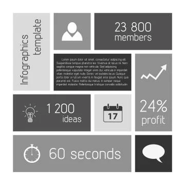 Vector flat infographics template Stock Illustration