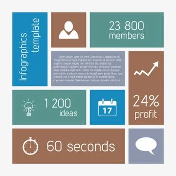 Vector flat infographics template Stock Illustration