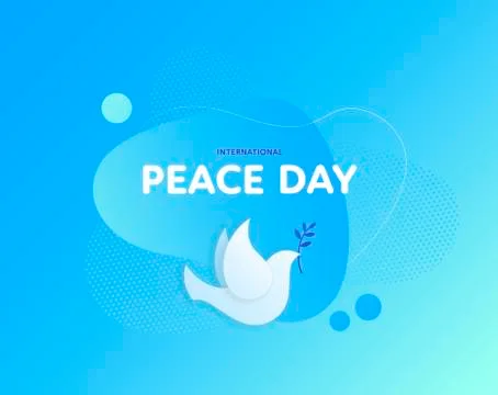 Vector flat international peace day banner template. Stock Illustration
