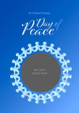 Vector flat international peace day vertical social media post template. Stock Illustration