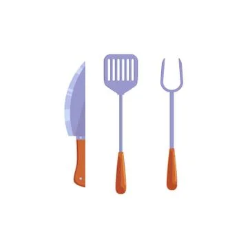 Vector flat kitchen paddle spatula knife icon Stock Illustration