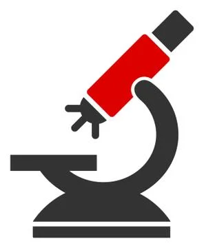 Vector Flat Labs Microscope Icon Illustrazione stock