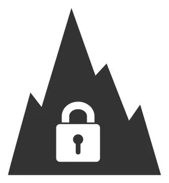 Vector Flat Locked Tunnel Icon Stock Illustration