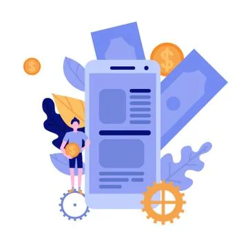 Vector flat man with kanban scrum agile board Illustrazione stock
