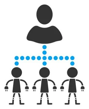 Vector Flat Manage Androids Icon Stock Illustration