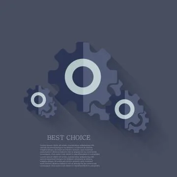 Vector flat mechanism icon background. Eps 10 Illustrazione stock