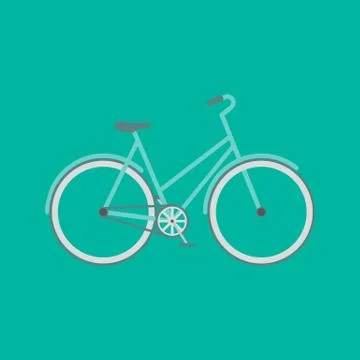 Vector flat modern bicycle. Stock Illustration