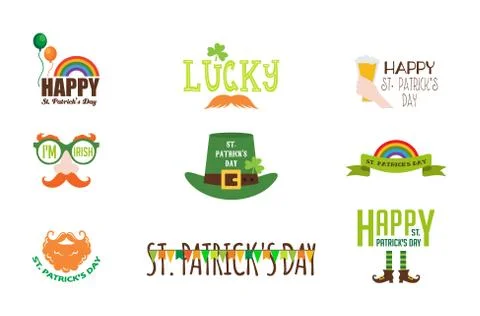Vector flat modern creative concept design on Saint Patricks Day party. party 스톡 일러스트