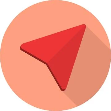 Vector flat Navigation Arrow icon Stock Illustration