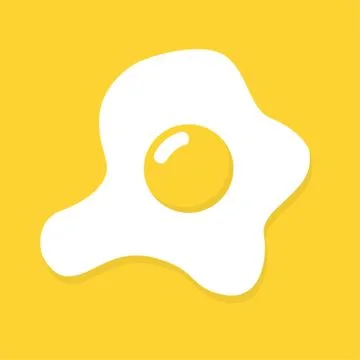 Vector flat omelette egg icon Stock Illustration