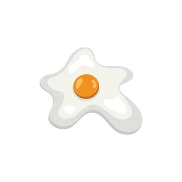 Vector flat omelette egg icon. Scrambled eggs Stock Illustration