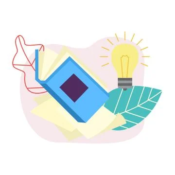 Vector flat opened book icon Illustrazione stock
