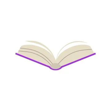 Vector flat opened book icon Stock Illustration