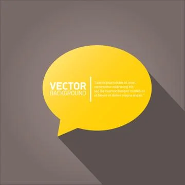 Vector flat orange paper speech bubble 스톡 일러스트