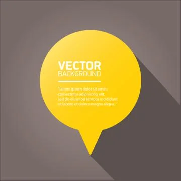 Vector flat orange paper speech bubble Stockillustratie