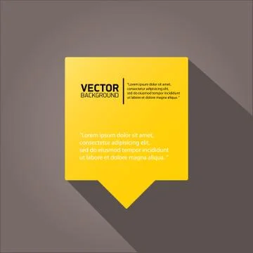 Vector flat orange paper speech bubble Illustrazione stock