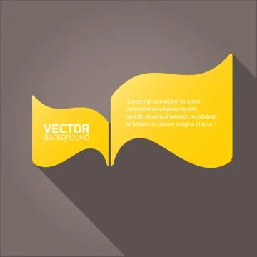 Vector flat orange paper speech bubble Stockillustratie