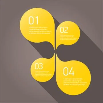 Vector flat orange paper speech bubble Illustrazione stock