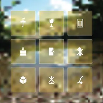 Vector flat packaging icon set Illustrazione stock