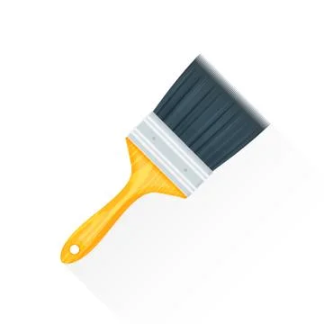 Vector flat paint brush illustration icon. Stock Illustration