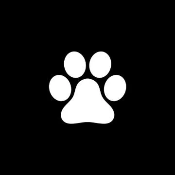 Vector flat paw icon Stock Illustration
