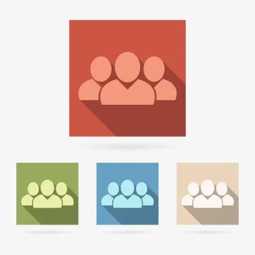 Vector flat people icons Stock Illustration