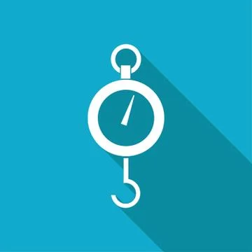 Vector flat physics dynamometer Stock Illustration