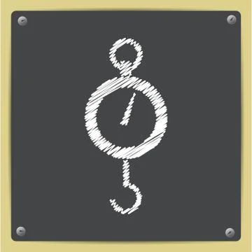 Vector flat physics dynamometer Stock Illustration