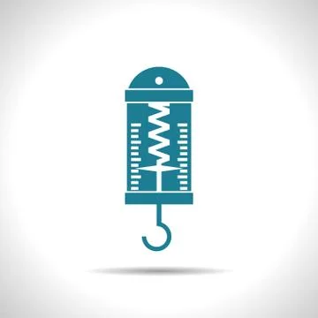 Vector flat physics dynamometer Stock Illustration