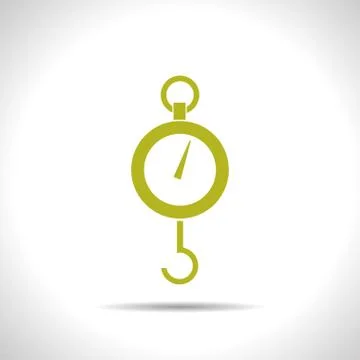 Vector flat physics dynamometer Stock Illustration