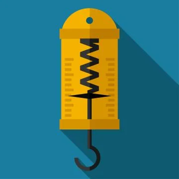 Vector flat physics dynamometer Stock Illustration