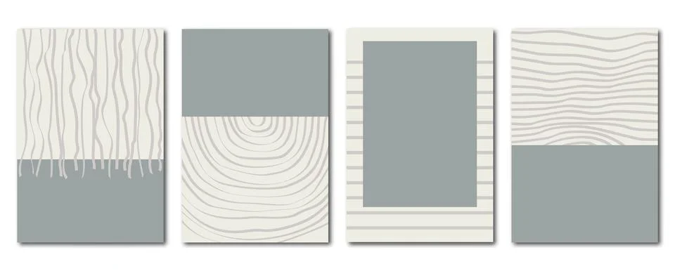 Vector flat poster. Minimalistic illustrations with geometric shapes. Vinta.. Stock Illustration