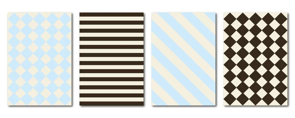 Vector flat poster. Minimalistic illustrations with geometric shapes. Vinta.. Stock Illustration