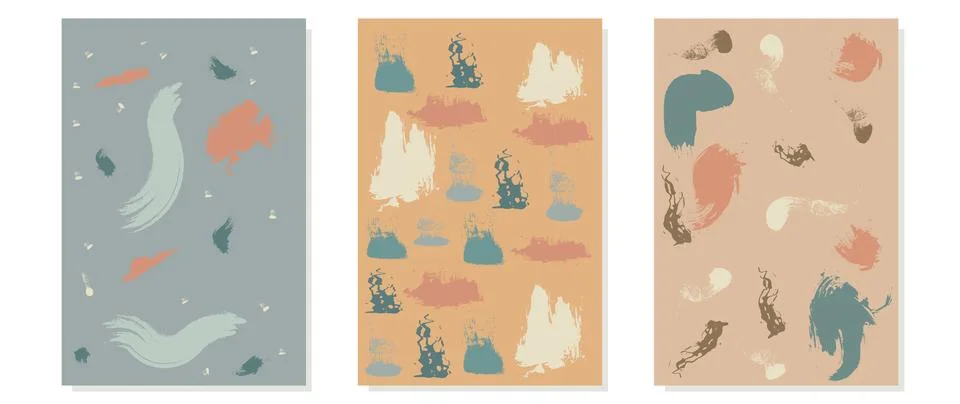Vector flat posters. Abstract drawing. Modern style. Trendy template for print Stock Illustration
