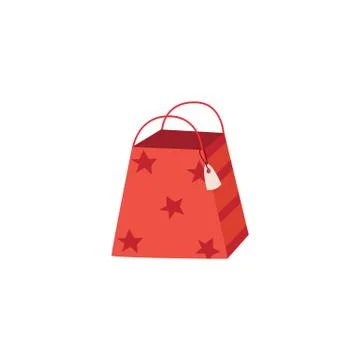 Vector flat present paper bag, shopping bag イラスト素材