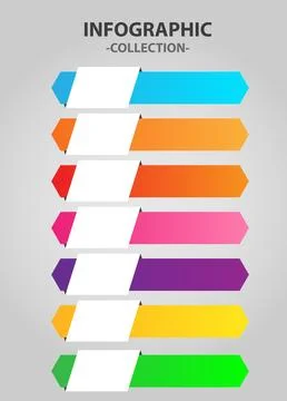 Vector flat Process infographic template element collection. Stock Illustration
