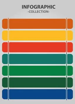 Vector flat Process infographic template element collection. Stock Illustration