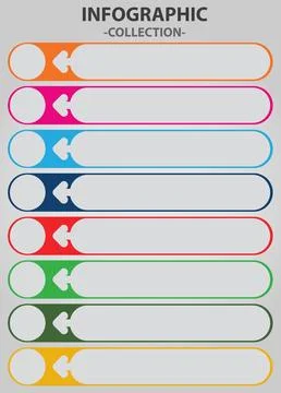 Vector flat Process infographic template element collection. Stock Illustration